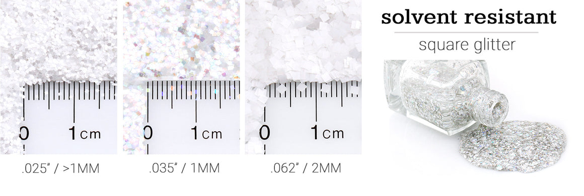 Solvent Resistant Square Glitter