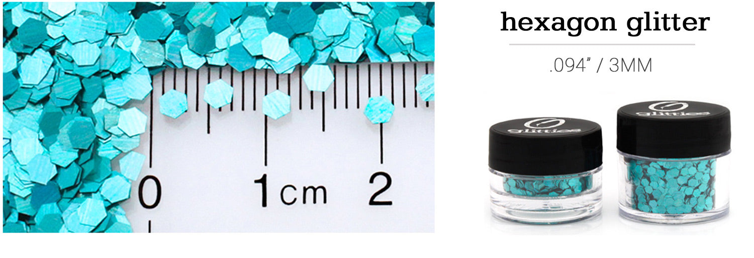 Hexagon Glitter .094" / 3MM