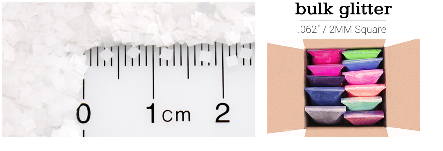 Wholesale Bulk Square Glitter .062"