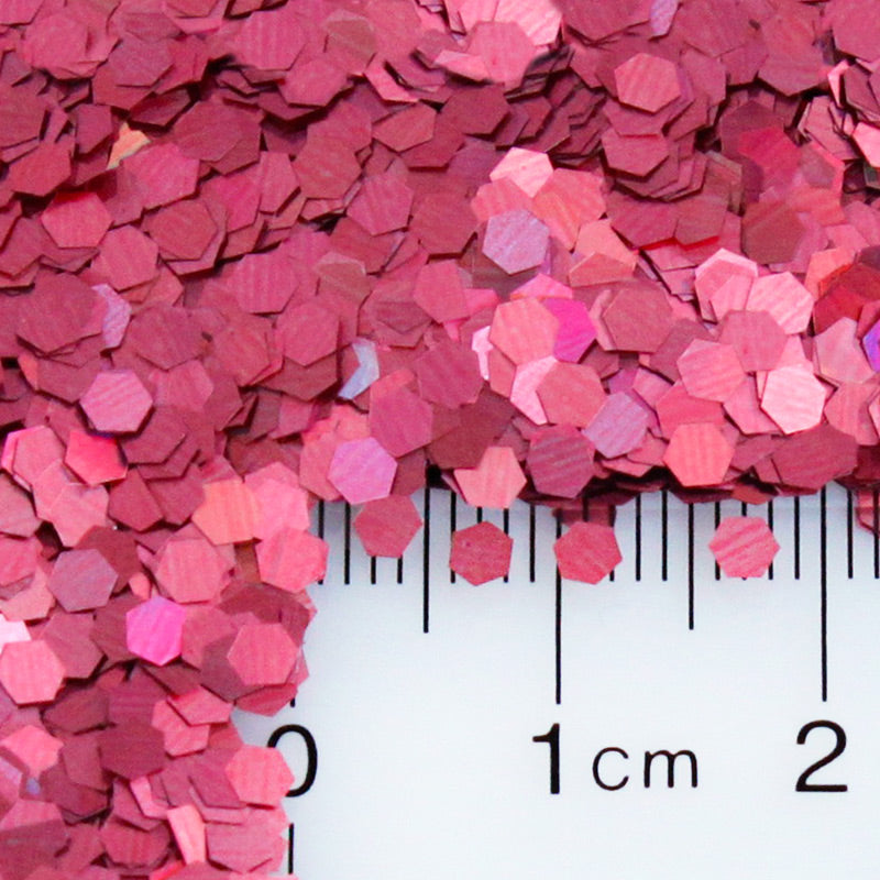 Pink Salmon Jewel Hexagon .094" – Bulk