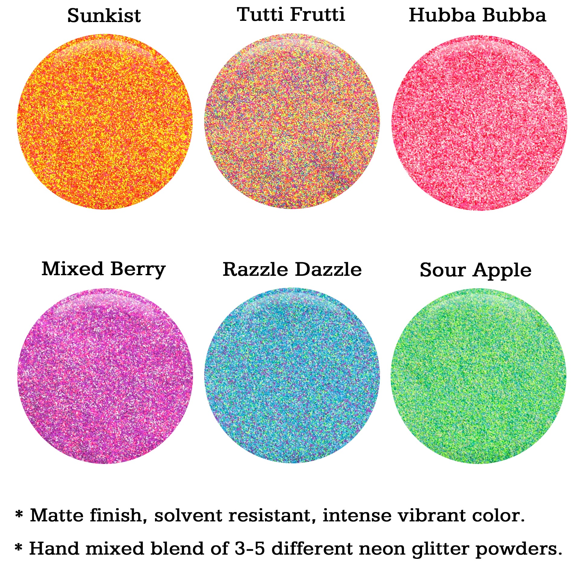 Custom Mix Neon Glitter Powder Kit