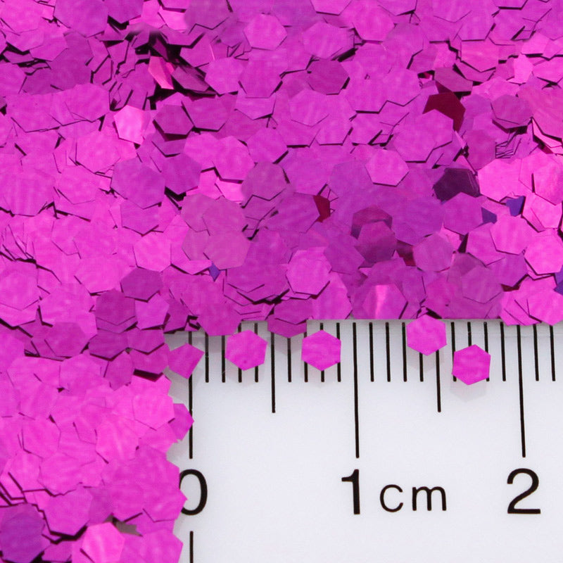 Fuchsia Hexagon .094" – Bulk